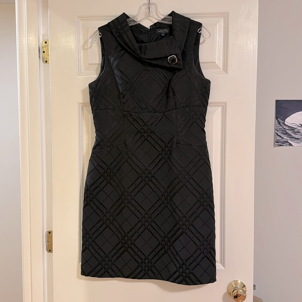 Tahari tailored black dress. Size 10P.